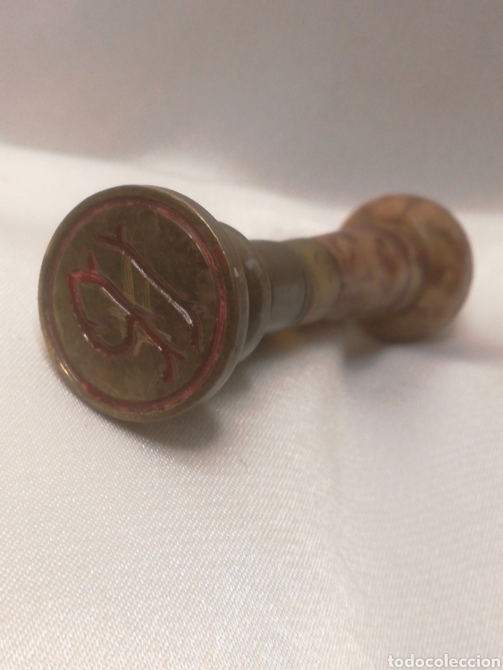 Escriban&iacute;a: Sello bronce y baquelita siglo XIX - Foto 3