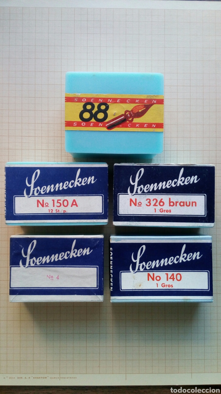 Escriban&iacute;a: 5 cajas completas de plumines Soennecken. Berl&iacute;n. - Foto 1