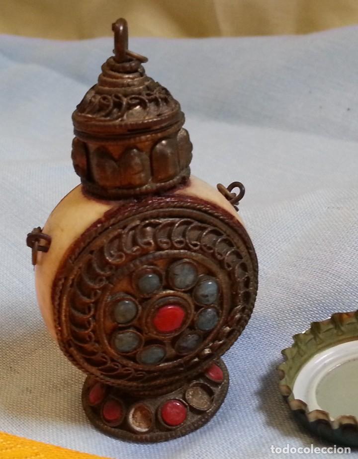 Escriban&iacute;a: Rap&eacute;. Frasco de rap&eacute;. Preciosa pieza de artesan&iacute;a. Vacio. - Foto 1