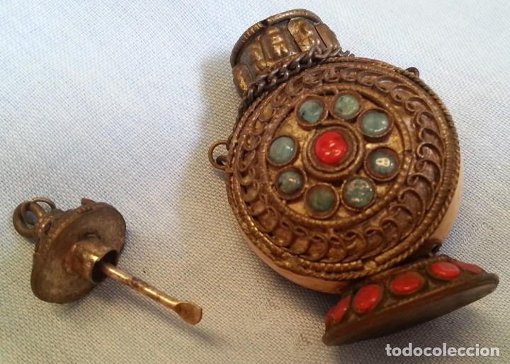 Escriban&iacute;a: Rap&eacute;. Frasco de rap&eacute;. Preciosa pieza de artesan&iacute;a. Vacio. - Foto 4