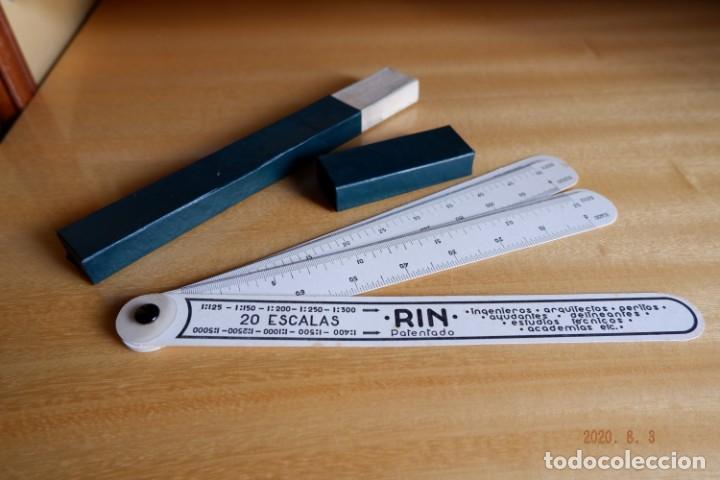 Escriban&iacute;a: ESCALIMETRO DE ABANICO - 20 ESCALAS - MARCA RIN, CON FUNDA. - Foto 1