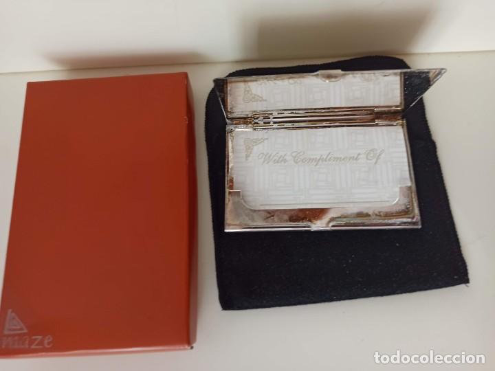 Escriban&iacute;a: Tarjetero funda tarjetas plateado - Foto 5