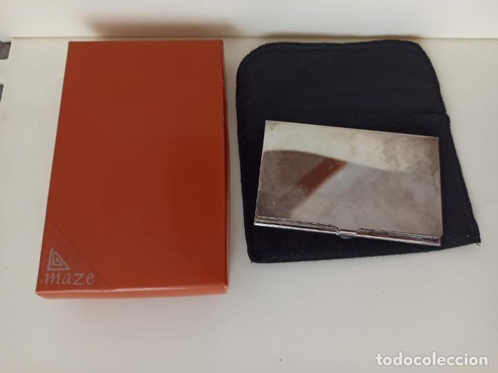 Escriban&iacute;a: Tarjetero funda tarjetas plateado - Foto 1