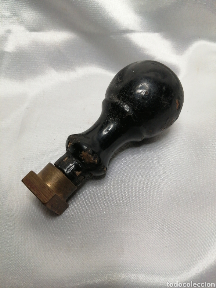 Escriban&iacute;a: Sello bronce y madera ebonizada - Foto 2