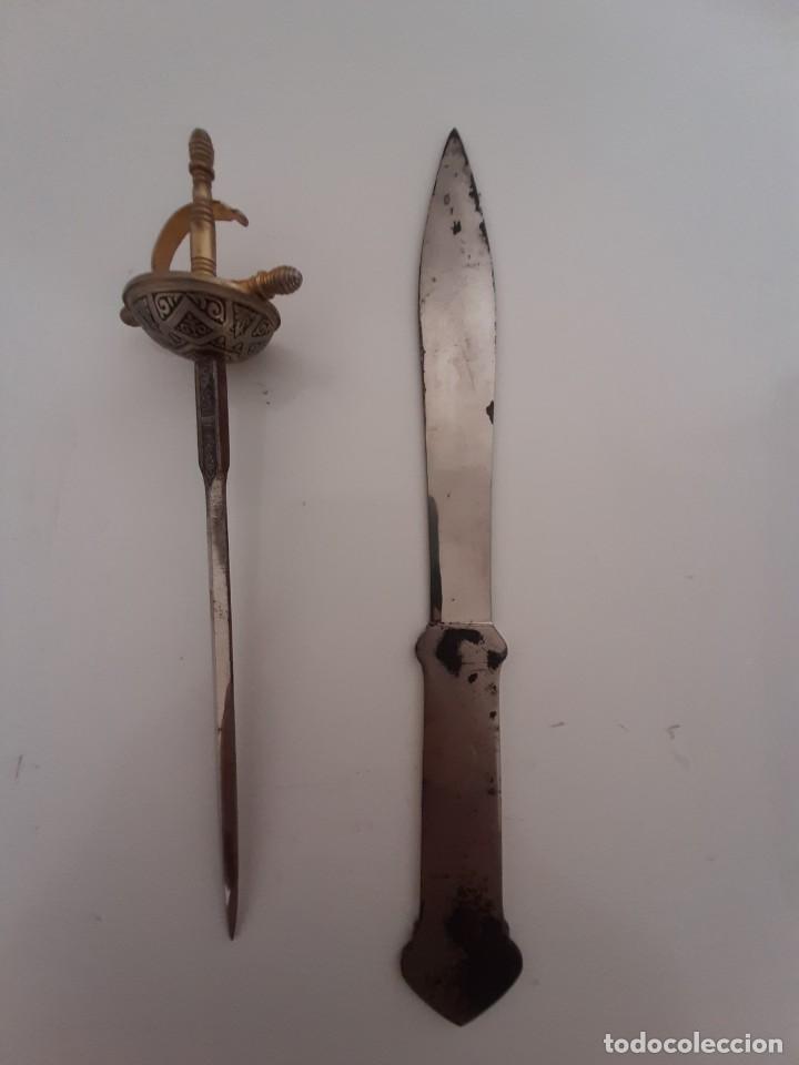 Escriban&iacute;a: LOTE DOS ABRECARTAS. 25 Y 21 CM - Foto 1
