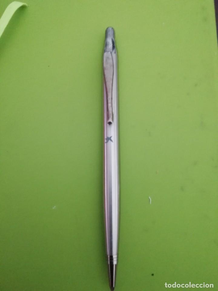 Escriban&iacute;a: Portaminas inoxcrom con estrella de la Caixa metal 0.5 mm