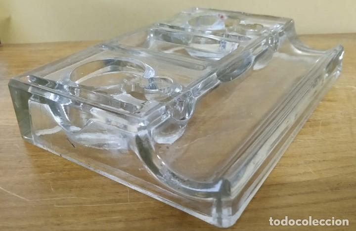 Escriban&iacute;a: Tintero de cristal - A&ntilde;os 40 - Foto 3