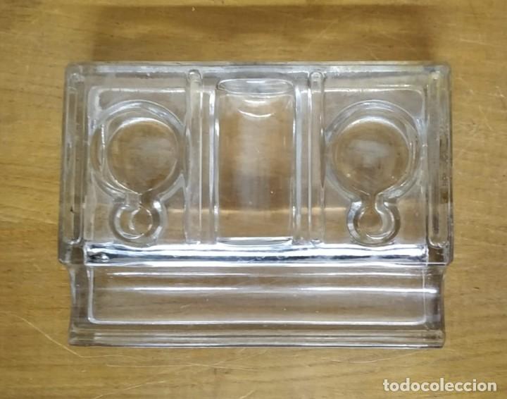 Escriban&iacute;a: Tintero de cristal - A&ntilde;os 40 - Foto 4