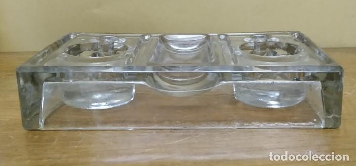 Escriban&iacute;a: Tintero de cristal - A&ntilde;os 40 - Foto 2