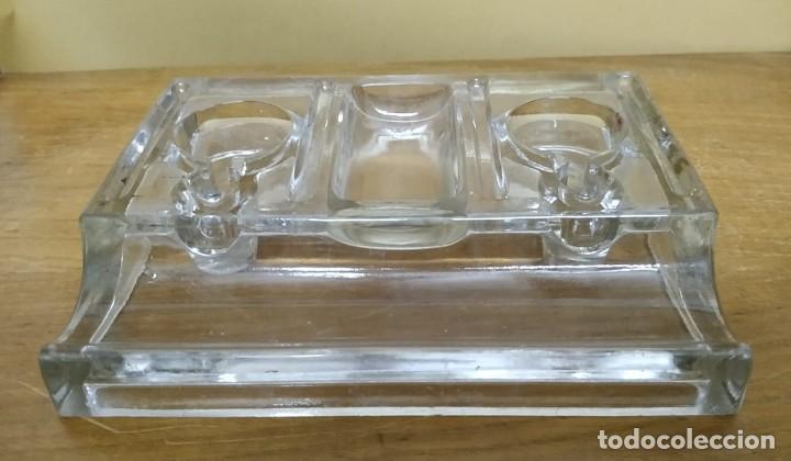 Escriban&iacute;a: Tintero de cristal - A&ntilde;os 40 - Foto 1