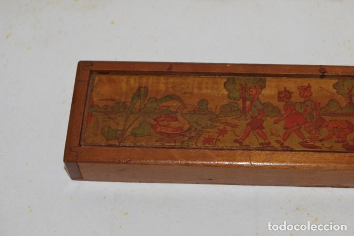 Escriban&iacute;a: PLUMIER DE MADERA - ESTUCHE - A&Ntilde;OS 30-40 - Foto 2