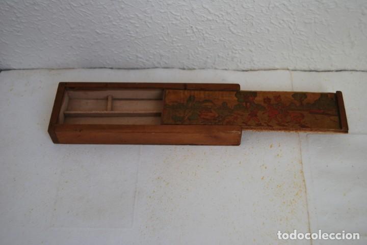 Escriban&iacute;a: PLUMIER DE MADERA - ESTUCHE - A&Ntilde;OS 30-40 - Foto 4