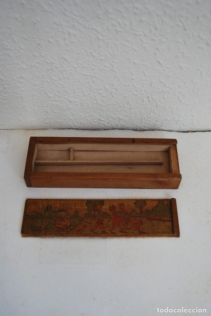 Escriban&iacute;a: PLUMIER DE MADERA - ESTUCHE - A&Ntilde;OS 30-40 - Foto 5
