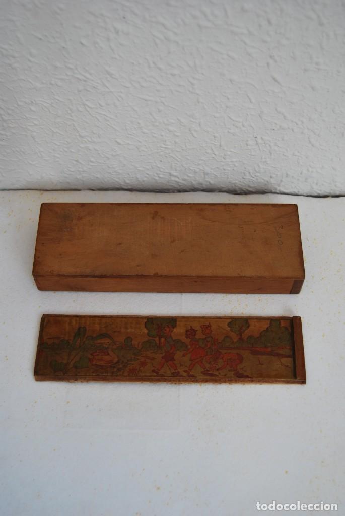 Escriban&iacute;a: PLUMIER DE MADERA - ESTUCHE - A&Ntilde;OS 30-40 - Foto 6