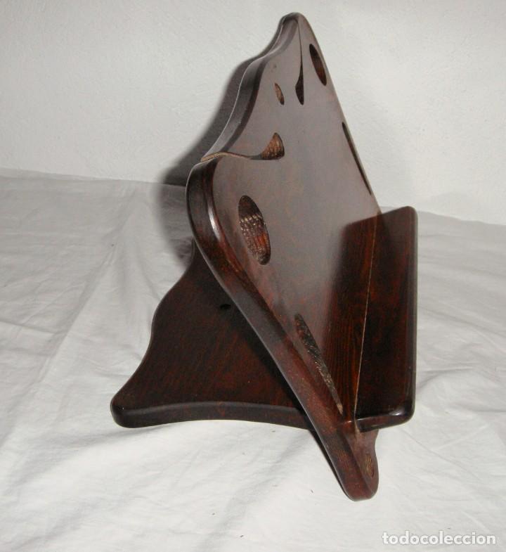 Escriban&iacute;a: Atril de Mesa Funcional &bull; Madera Veteada &bull; Ca. 1950-1970 - Foto 1