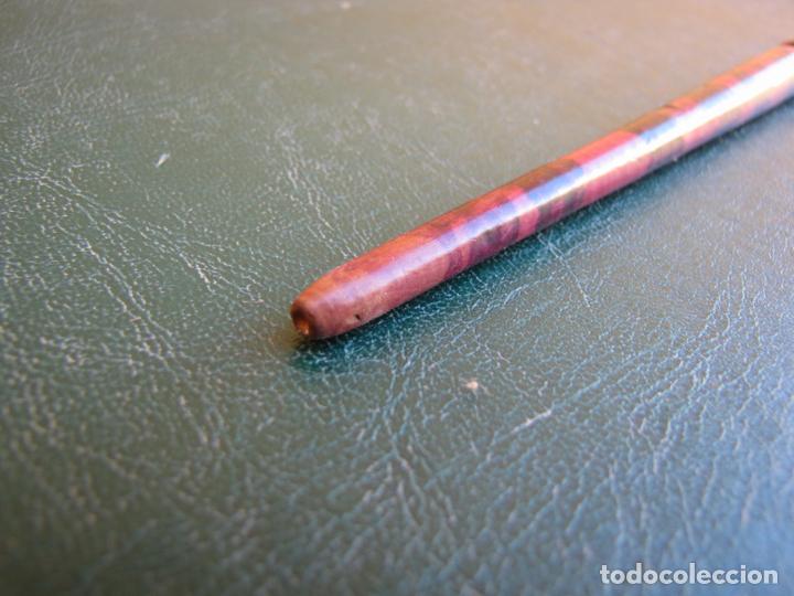 Escriban&iacute;a: 4.- Palillero pluma de madera pintada y lacada. - Foto 4
