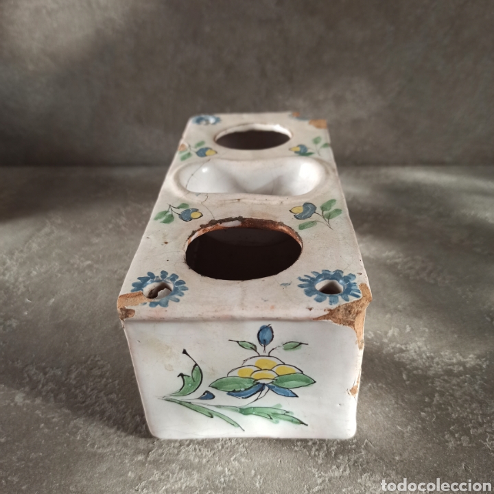 Escriban&iacute;a: Antiguo tintero - Talavera - Manises - Foto 6