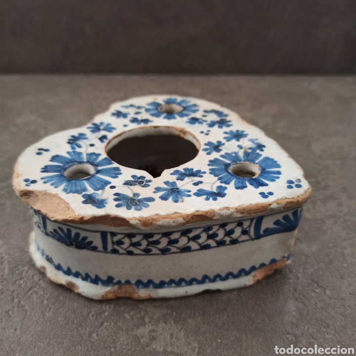 Escriban&iacute;a: Antiguo tintero en azules * forma de coraz&oacute;n - Foto 2