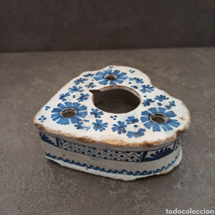 Escriban&iacute;a: Antiguo tintero en azules * forma de coraz&oacute;n - Foto 4