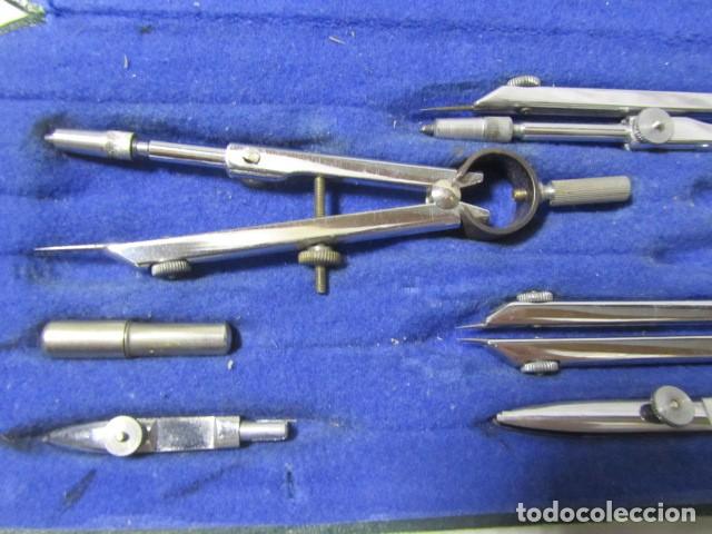 Escriban&iacute;a: Antiguo estuche juego compas tiralineas - Foto 5