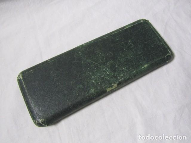 Escriban&iacute;a: Antiguo estuche juego compas tiralineas - Foto 10