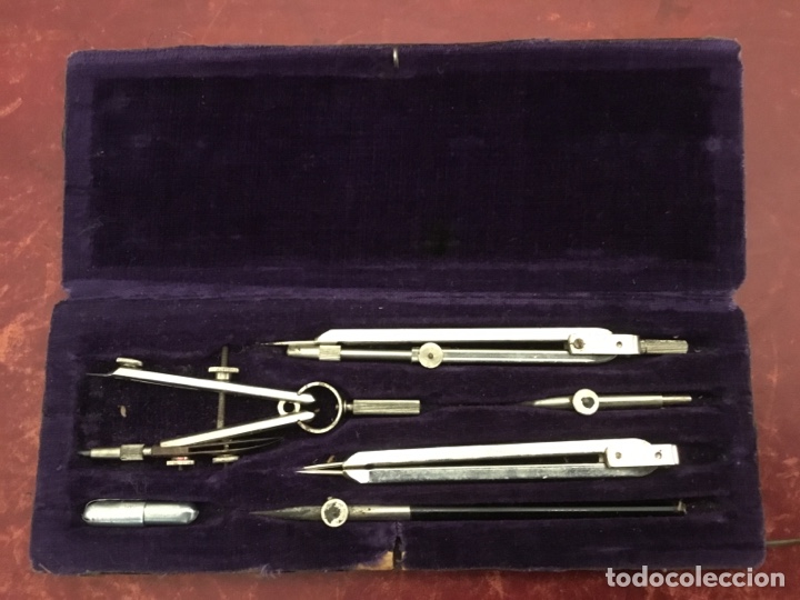 Escriban&iacute;a: ANTIGUO ESTUCHE DE COMPASES PRECISI&Oacute;N - Foto 1