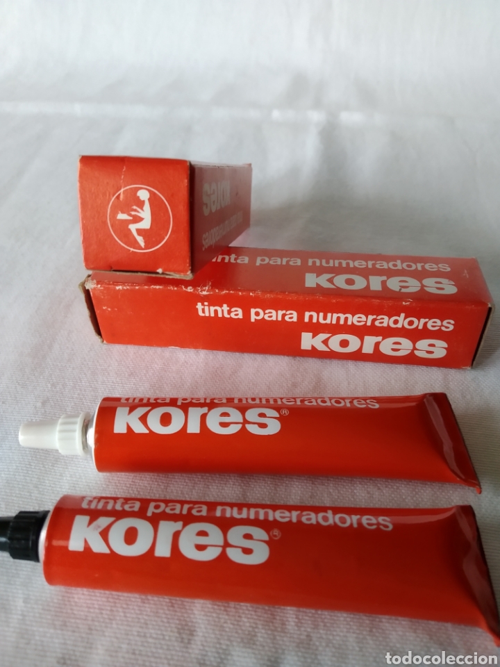 Escriban&iacute;a: DOS BOTES DE TINTA ROJA PARA NUMERADORES KORES - Foto 4