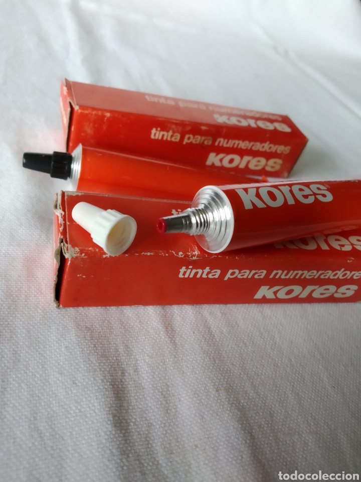 Escriban&iacute;a: DOS BOTES DE TINTA ROJA PARA NUMERADORES KORES - Foto 7