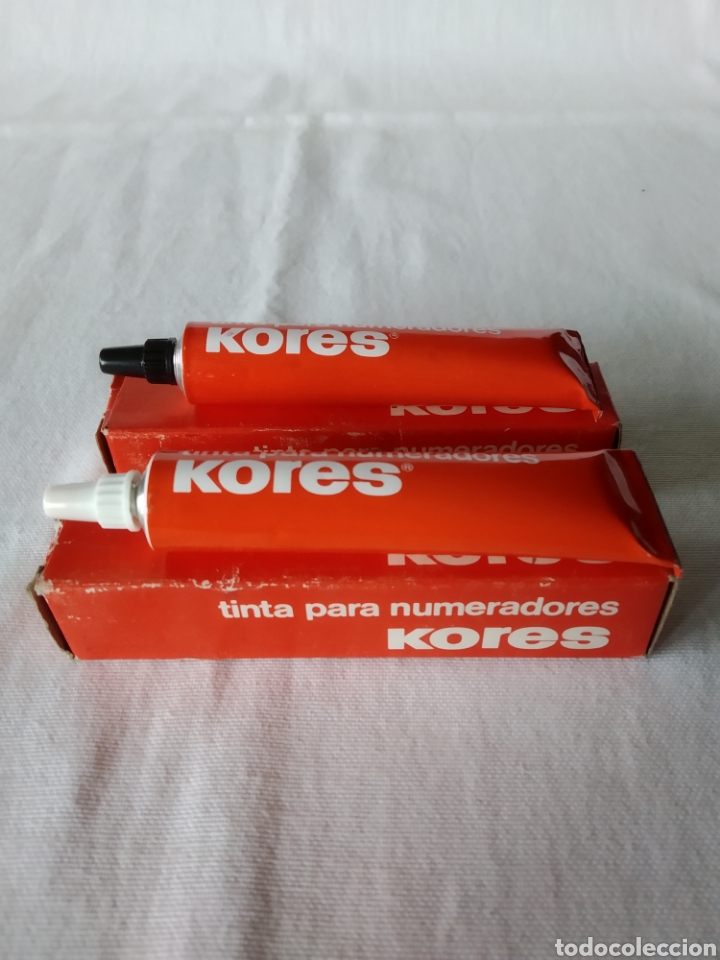 Escriban&iacute;a: DOS BOTES DE TINTA ROJA PARA NUMERADORES KORES - Foto 1