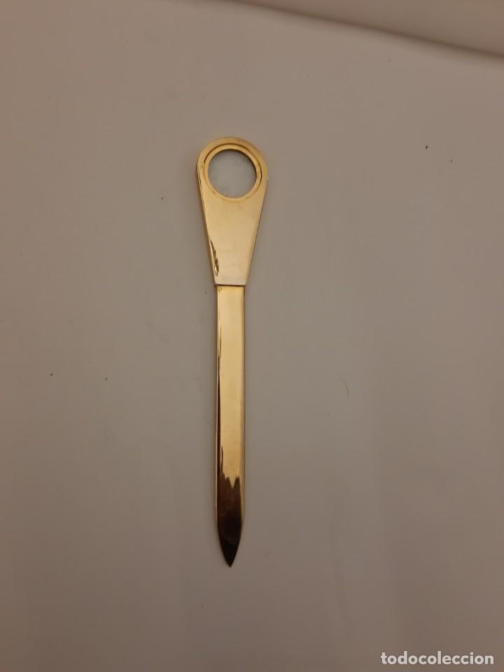 Escriban&iacute;a: ABRECARTAS DORADO CON LUPA BANCAJA - Foto 4