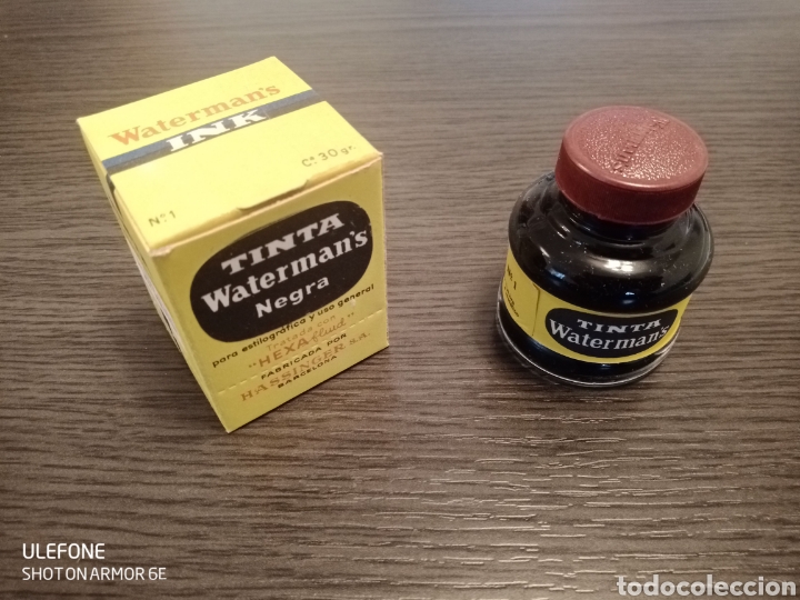 Escriban&iacute;a: Antiguo Tintero WATERMAN N&deg;1 (negra) - Foto 1