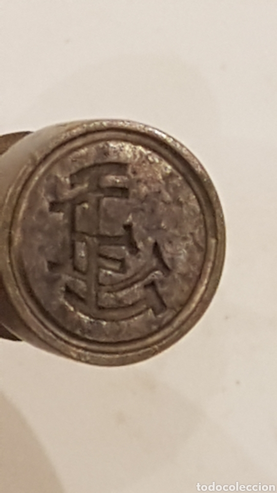 Escriban&iacute;a: SELLO MADERA CU&Ntilde;O BRONCE FF A&Ntilde;OS 50 - Foto 3