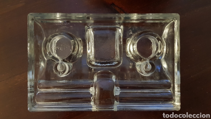 Escriban&iacute;a: TINTERO ESCRIBAN&Iacute;A RENAU DE CRISTAL - Foto 3