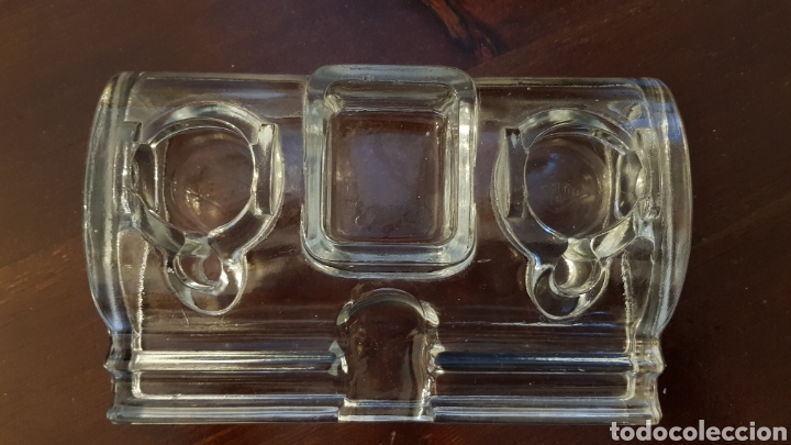 Escriban&iacute;a: TINTERO ESCRIBAN&Iacute;A RENAU DE CRISTAL - Foto 1