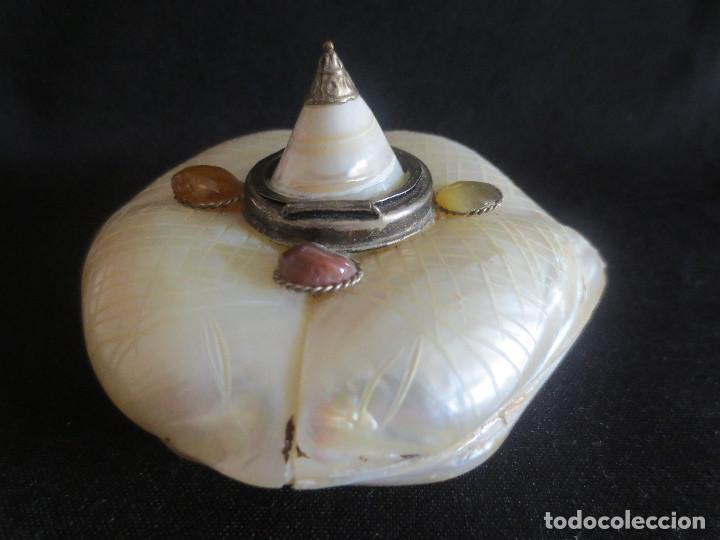 Escriban&iacute;a: TINTERO DE NACAR ESTILO ORIENTAL - Foto 1