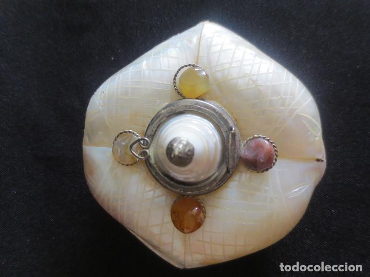 Escriban&iacute;a: TINTERO DE NACAR ESTILO ORIENTAL - Foto 2