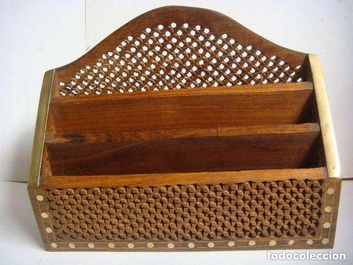 Escriban&iacute;a: SECRETER EN MADERA CON DIBUJO CALADO - Foto 1