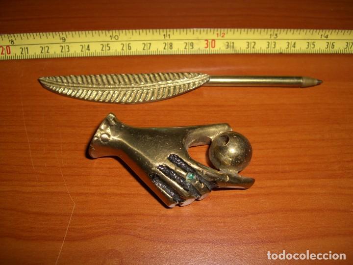 Escriban&iacute;a: PISAPAPELES SOPORTE PARA PLUMA. - Foto 3
