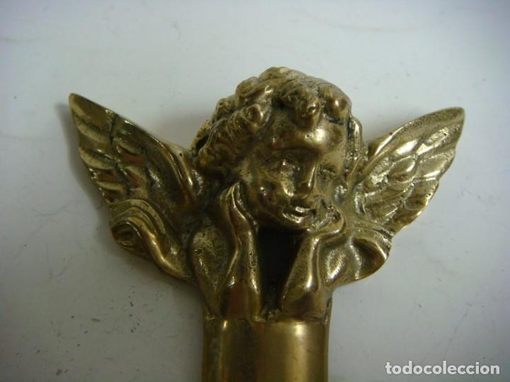 Escriban&iacute;a: ABRECARTAS EN BRONCE CON CABEZA DE ANGEL EN RELIEVE (&) - Foto 2