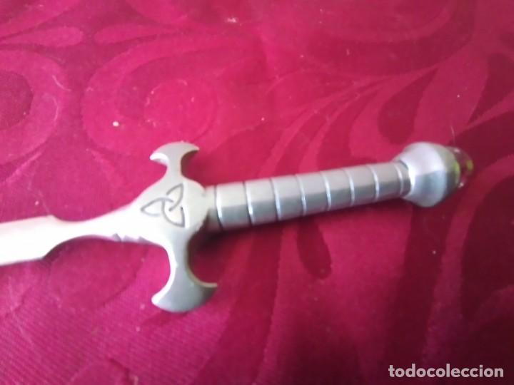 Escriban&iacute;a: Preciosa espada abre cartas de esta&ntilde;o y inox - Foto 3