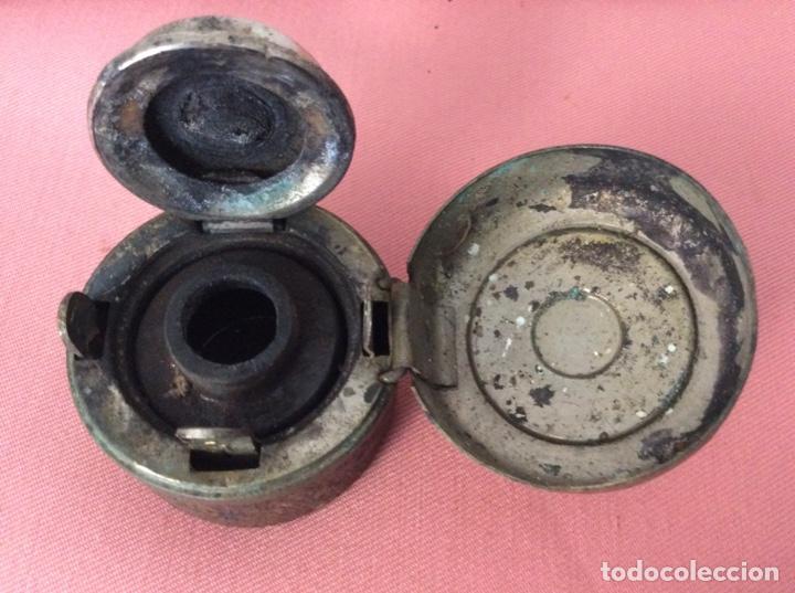 Escriban&iacute;a: ANTIGUO TINTERO DE VIAJE. MARCADO ANCLA - Foto 5