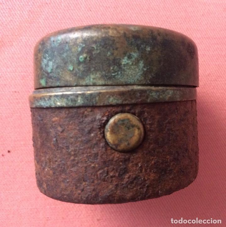 Escriban&iacute;a: ANTIGUO TINTERO DE VIAJE. MARCADO ANCLA - Foto 10
