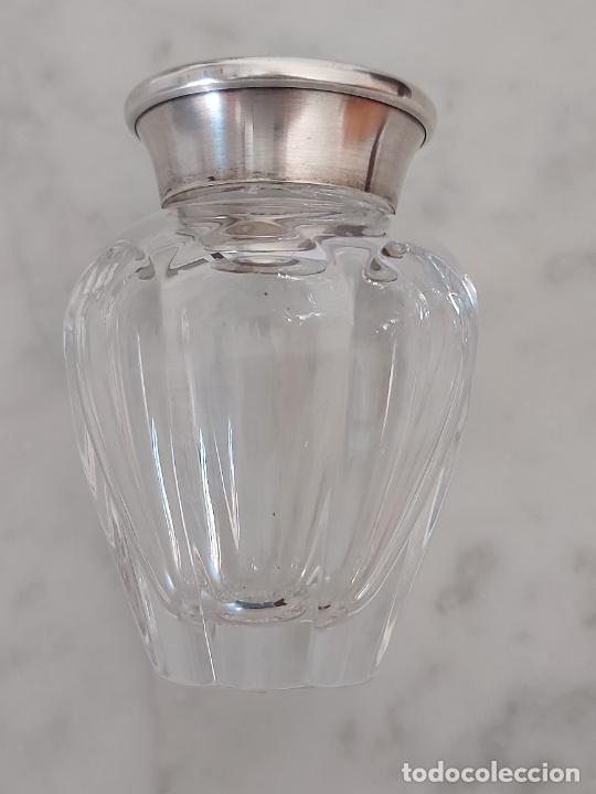 Escriban&iacute;a: Tintero de cristal de roca y plata de 925 contrastada - Foto 5