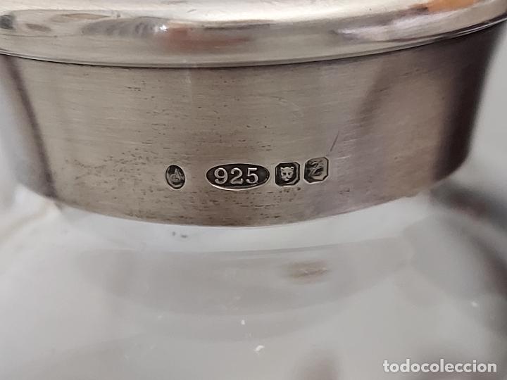 Escriban&iacute;a: Tintero de cristal de roca y plata de 925 contrastada - Foto 7