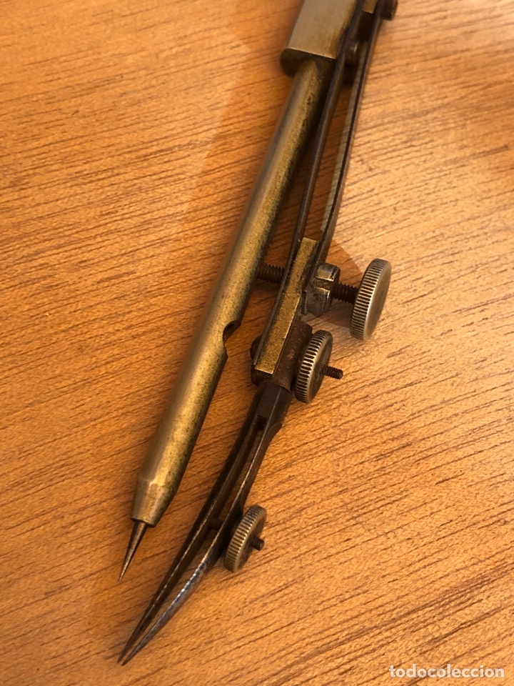 Escriban&iacute;a: COMPAS TIRA L&Iacute;NEAS ANTIGUO - Foto 3