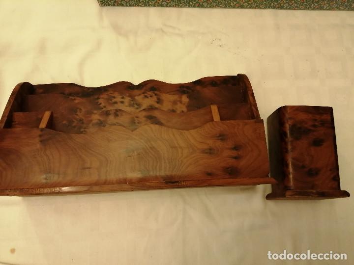 Escriban&iacute;a: CONJUNTO DE DOS PIEZAS DE ESCRIBAN&Iacute;A DE MADERA - Foto 1