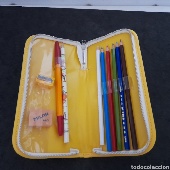 Escriban&iacute;a: ANTIGUO ESTUCHE ESCOLAR. SIN USAR. ROJO - Foto 2