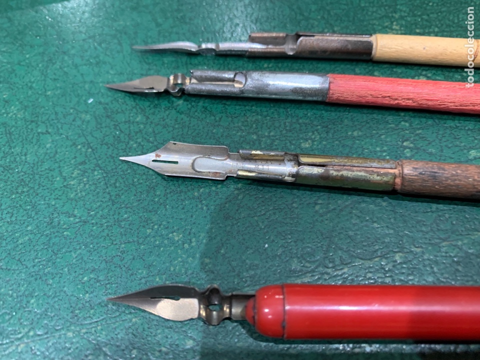 Escriban&iacute;a: 4 palilleros 3 maderas y 1 pl&aacute;stico antiguos - Foto 2