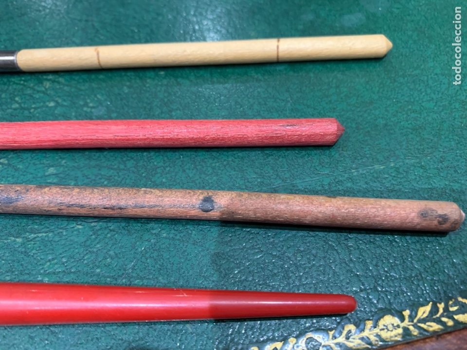 Escriban&iacute;a: 4 palilleros 3 maderas y 1 pl&aacute;stico antiguos - Foto 5