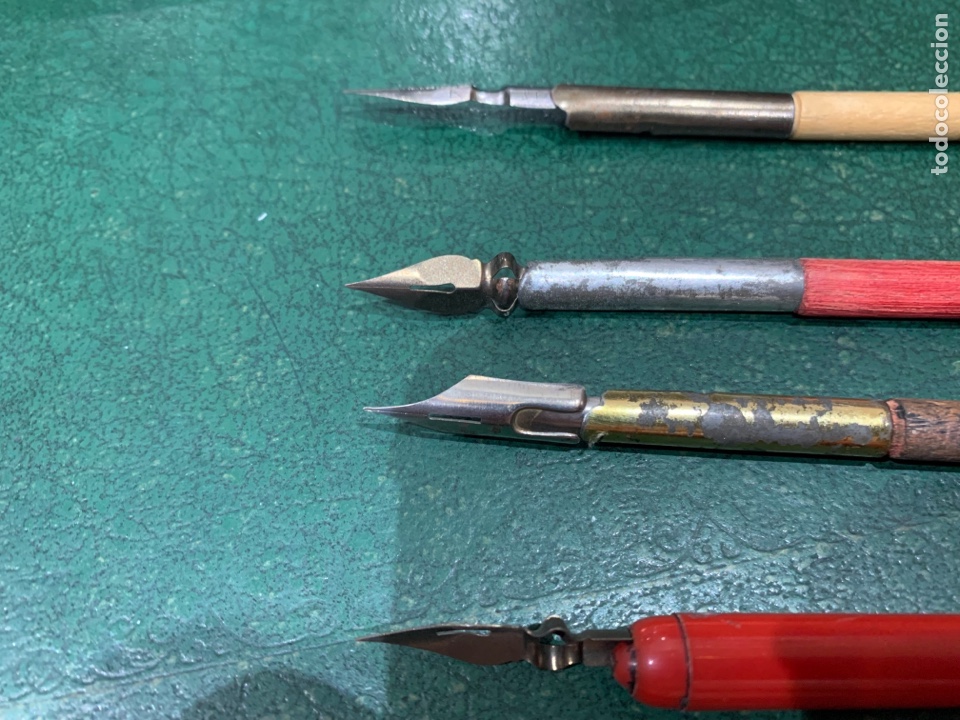 Escriban&iacute;a: 4 palilleros 3 maderas y 1 pl&aacute;stico antiguos - Foto 6